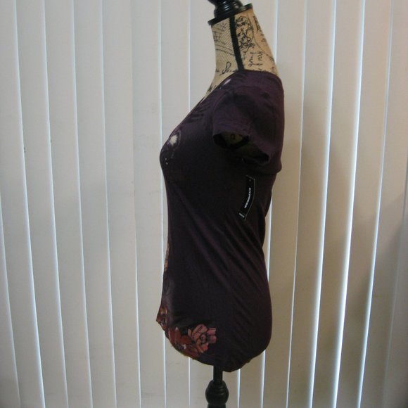 NWT Express purple graphic tee t shirt top XS extra small - Picture 4 of 6